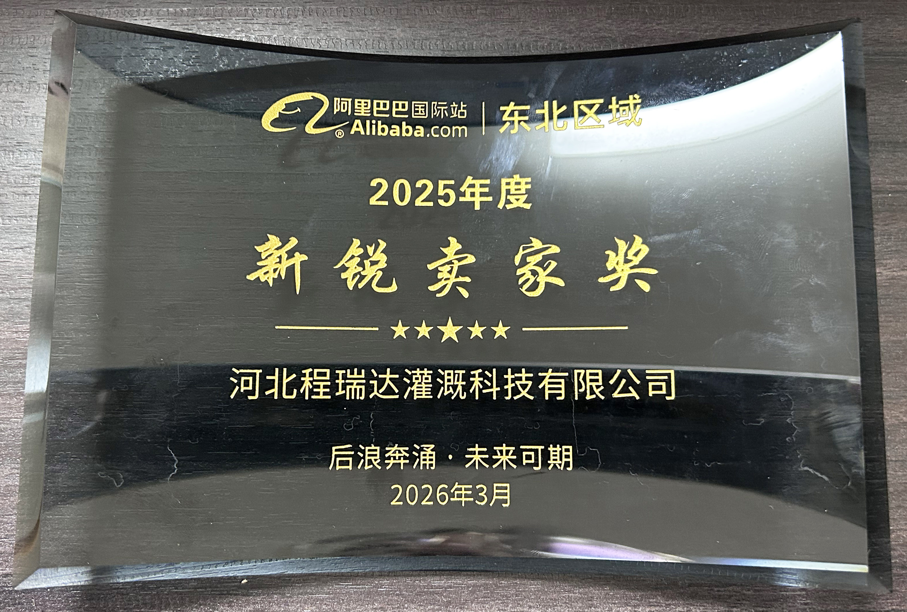 淮安程瑞达灌溉 | 荣获阿里国际站新锐卖家奖